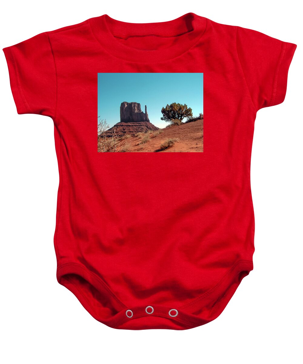 Monument Baby Onesie featuring the photograph American Southwest. by Louis Dallara