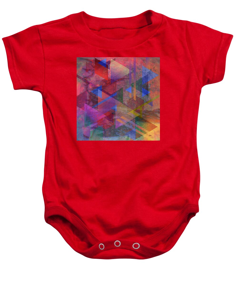 Frank Lloyd Wright Baby Onesie featuring the digital art Another Time - Square Version by Studio B Prints