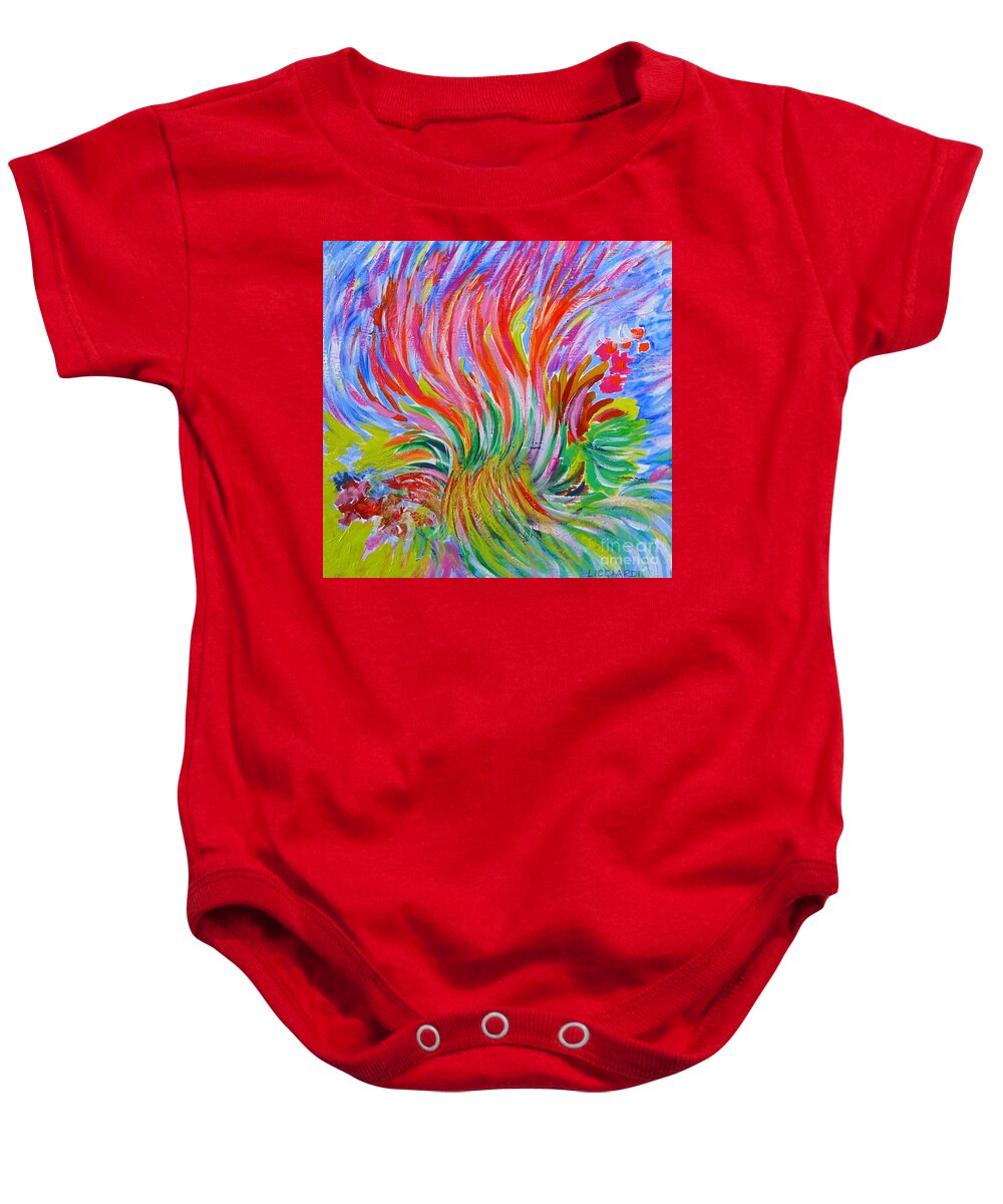 Painting Baby Onesie featuring the painting Art In Dark Spaces by Rosanne Licciardi