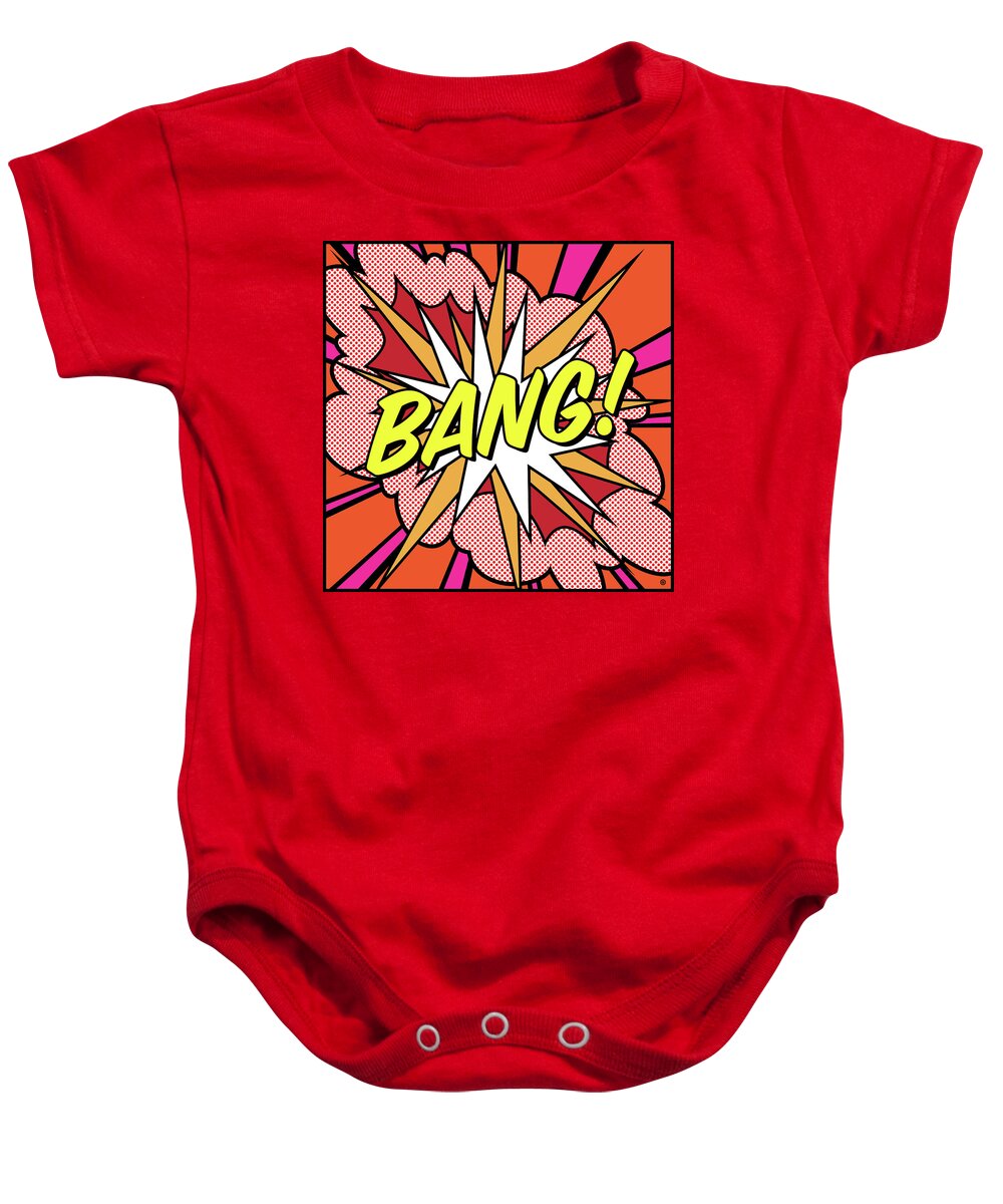 Digital Baby Onesie featuring the painting Bang by Gary Grayson