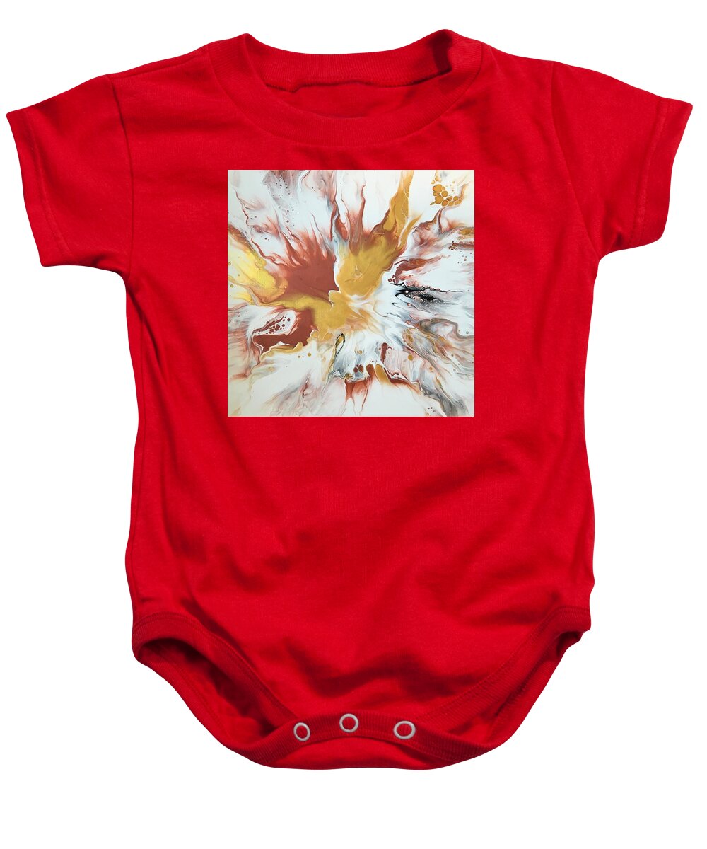Abstract Baby Onesie featuring the painting Bliss by Soraya Silvestri