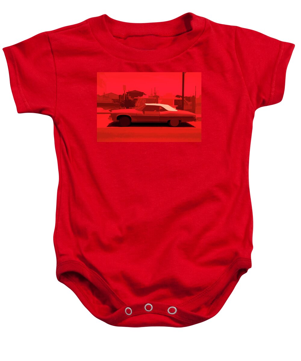 Automobiles Baby Onesie featuring the photograph Bonneville Blowup by ARTtography by David Bruce Kawchak