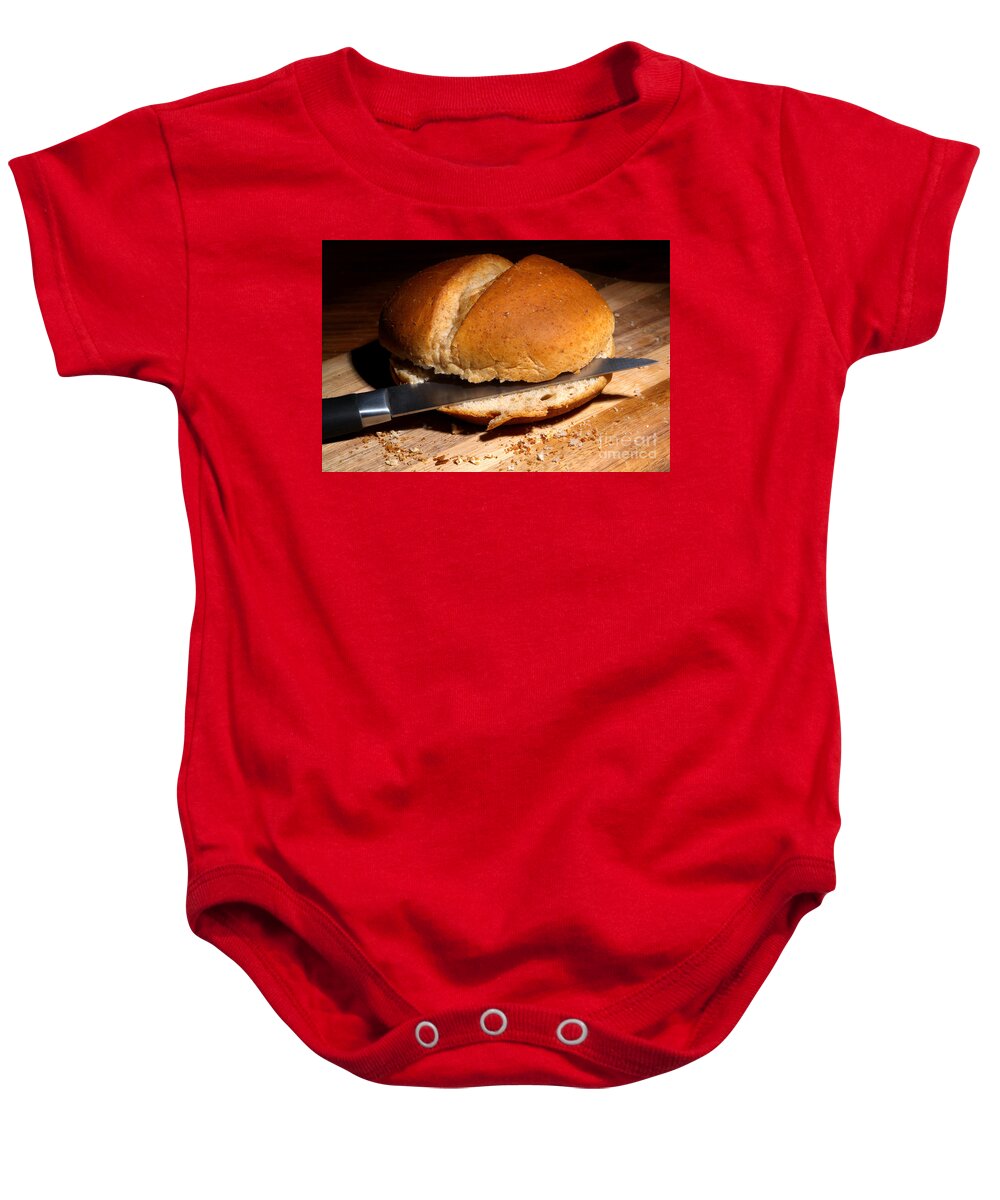 Bread Baby Onesie featuring the photograph Bread Roll by Olivier Le Queinec