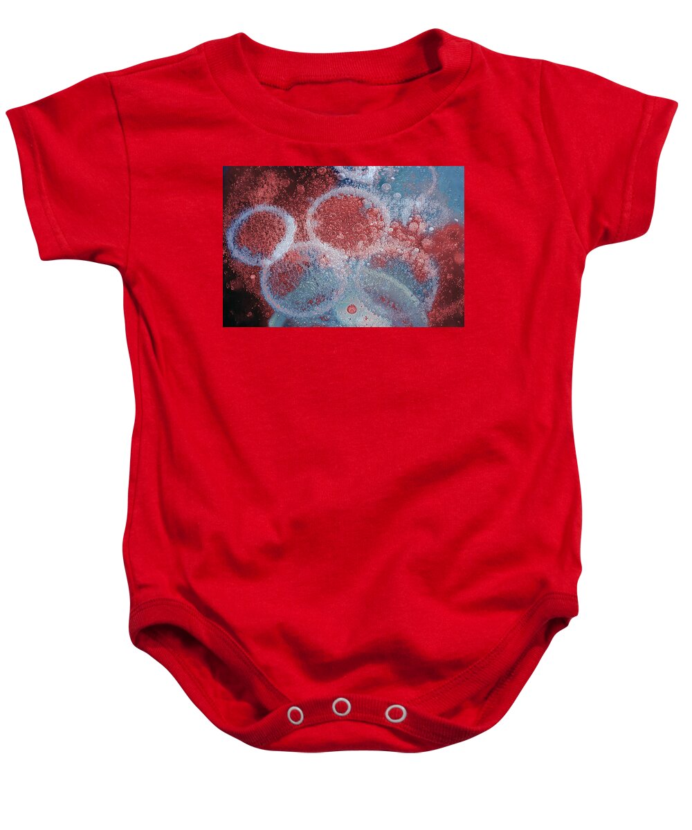 Bubbles Baby Onesie featuring the digital art Bubbles in Abstract by WAZgriffin Digital
