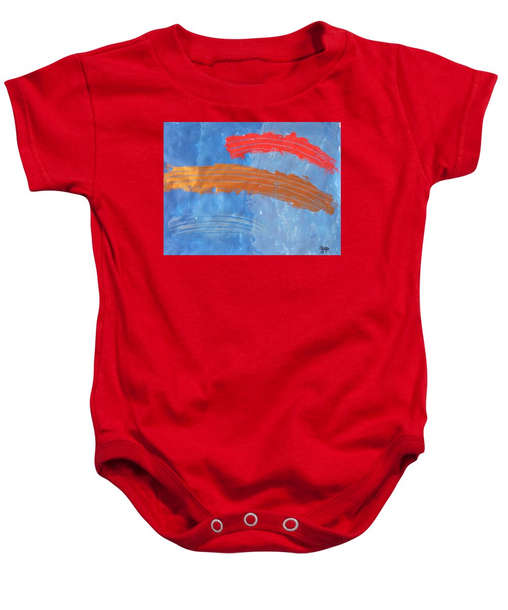  Baby Onesie featuring the painting Caos59 horizontal cuts by Giuseppe Monti