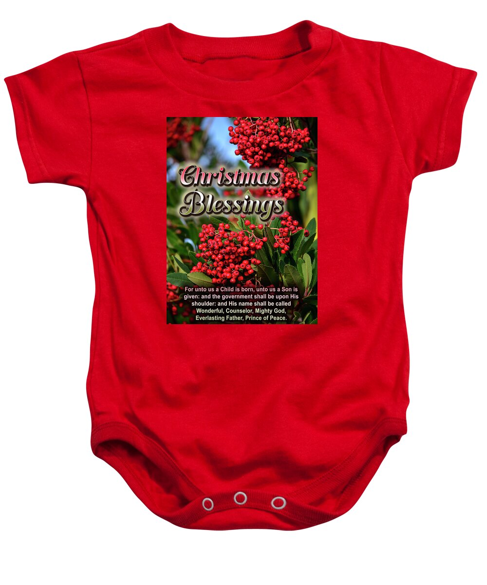 Christmas Baby Onesie featuring the photograph Christmas Blessings by Brian Tada