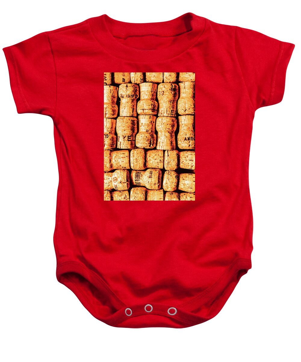 Alcohol Baby Onesie featuring the photograph Corkage by Jorgo Photography