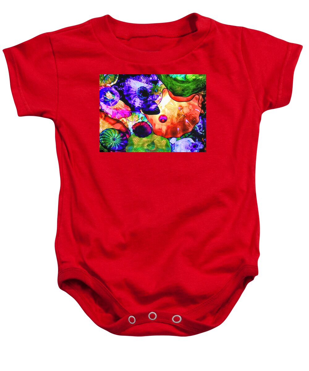 Floating Baby Onesie featuring the photograph Floating Glass Art by Susan Hope Finley