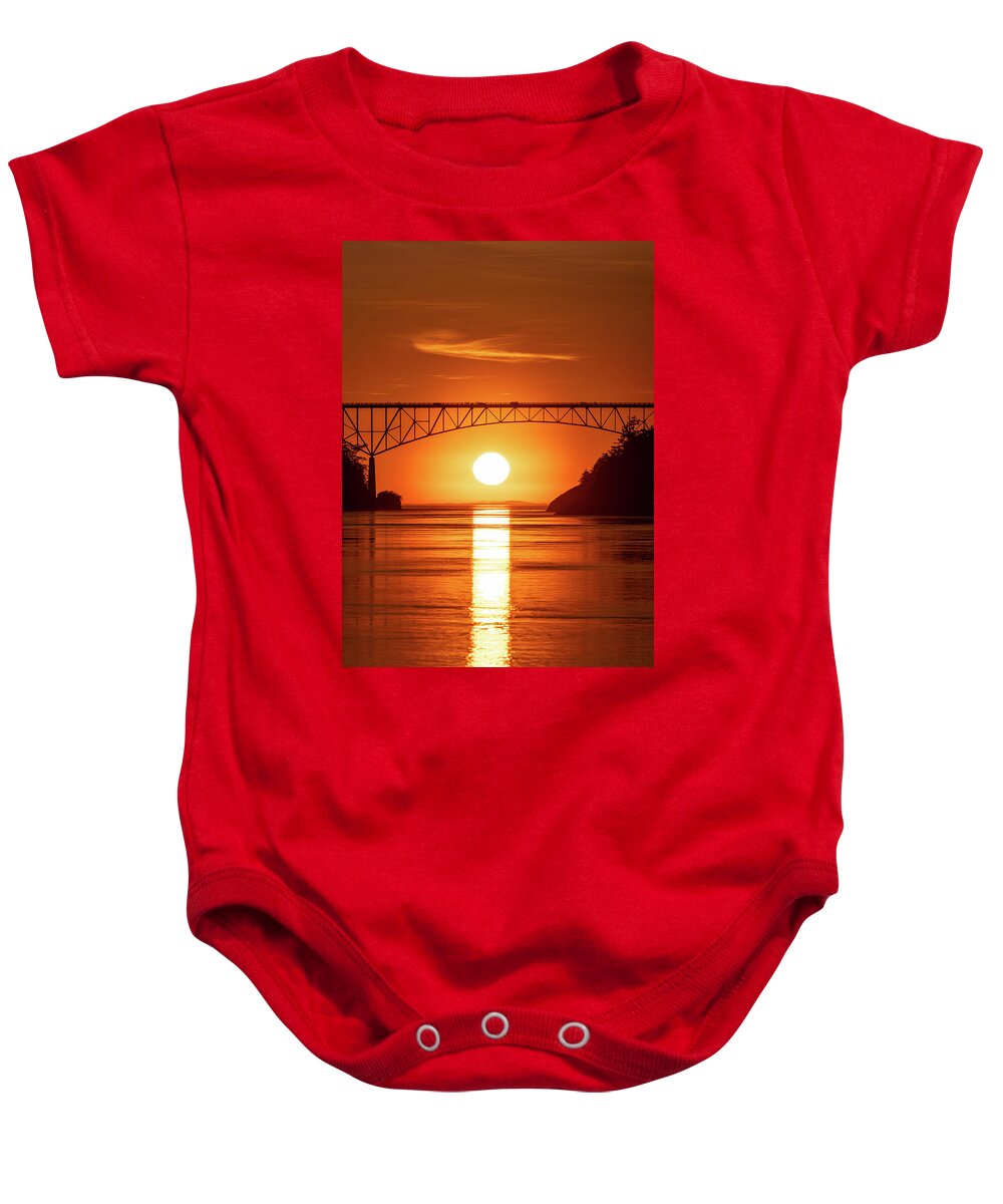 Sunset Baby Onesie featuring the photograph Dotting the i by Gary Skiff