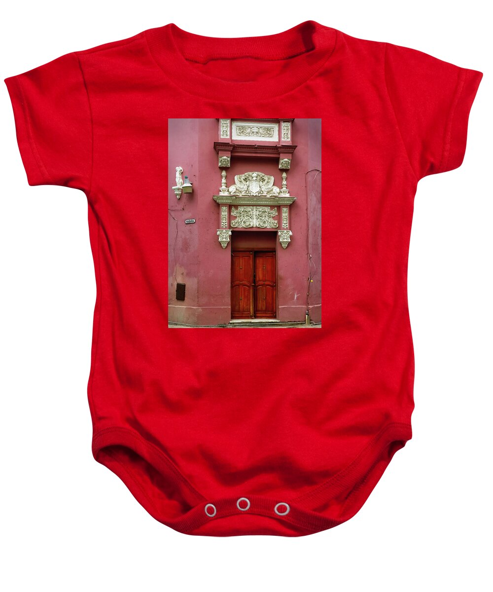 Cuba Baby Onesie featuring the photograph Enter Carefully by M Kathleen Warren