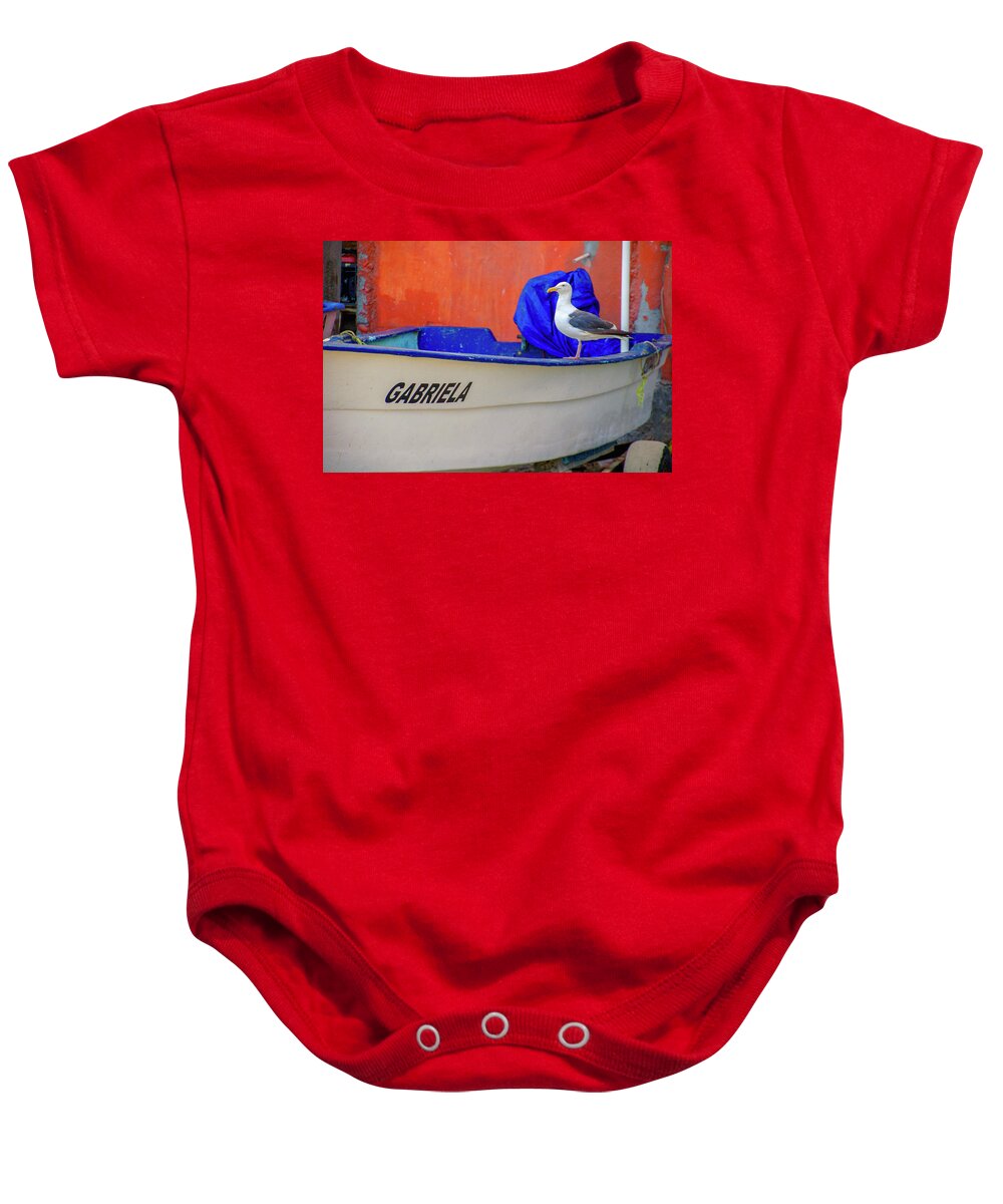 Popotla Baby Onesie featuring the photograph Gabriela by William Scott Koenig