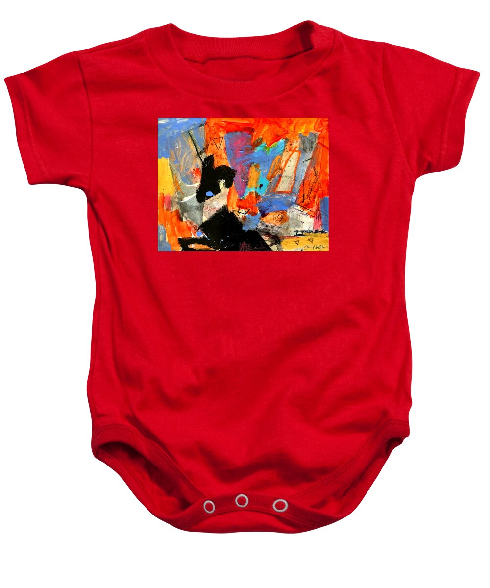 Mixed Media Baby Onesie featuring the painting Going Through the Fire 2 by Janis Kirstein