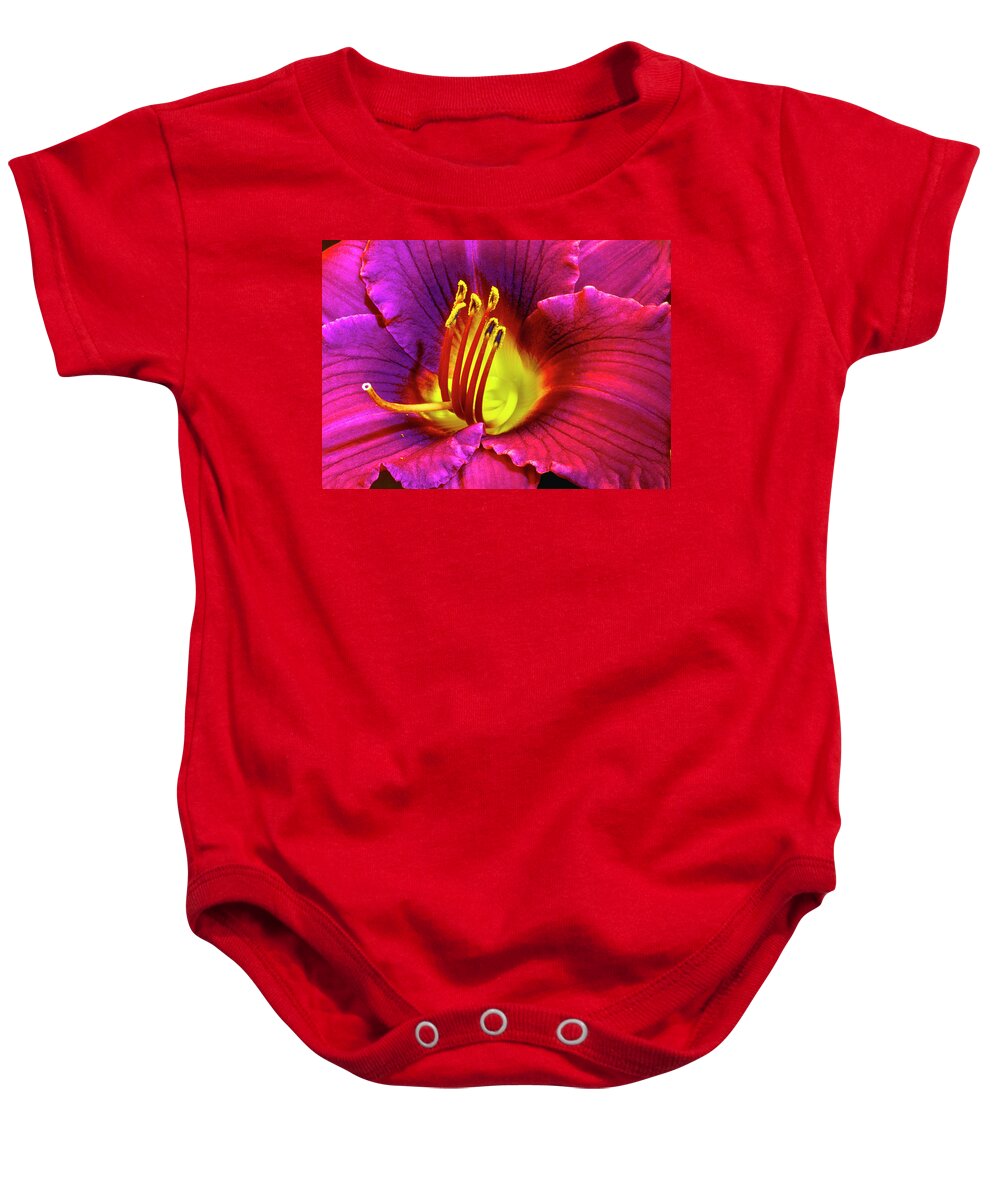 Flowers Baby Onesie featuring the photograph Hybrid Lily Empoli by Bill Barber