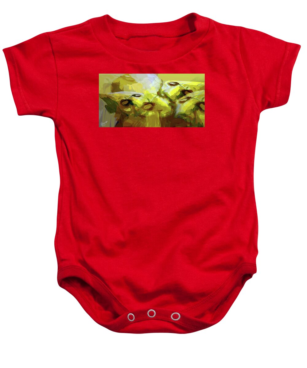 #inthemorgue Baby Onesie featuring the digital art In The Morgue 10. Variation 2 by Veronica Huacuja