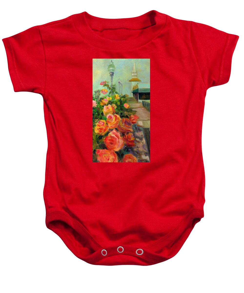 Flower Baby Onesie featuring the painting Love Blooms by Susan Hensel