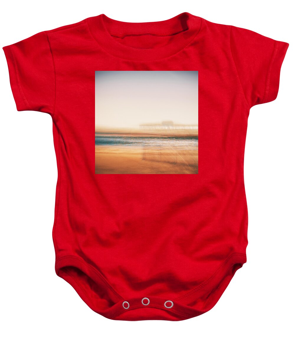  Baby Onesie featuring the photograph Pier by Steve Stanger