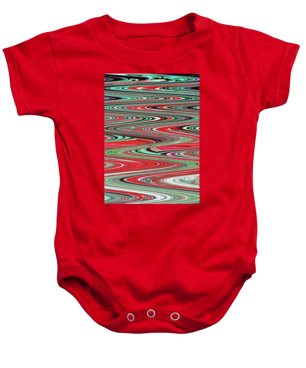 Red Algae In The River Baby Onesie featuring the digital art Red Algae In The River by Tom Janca
