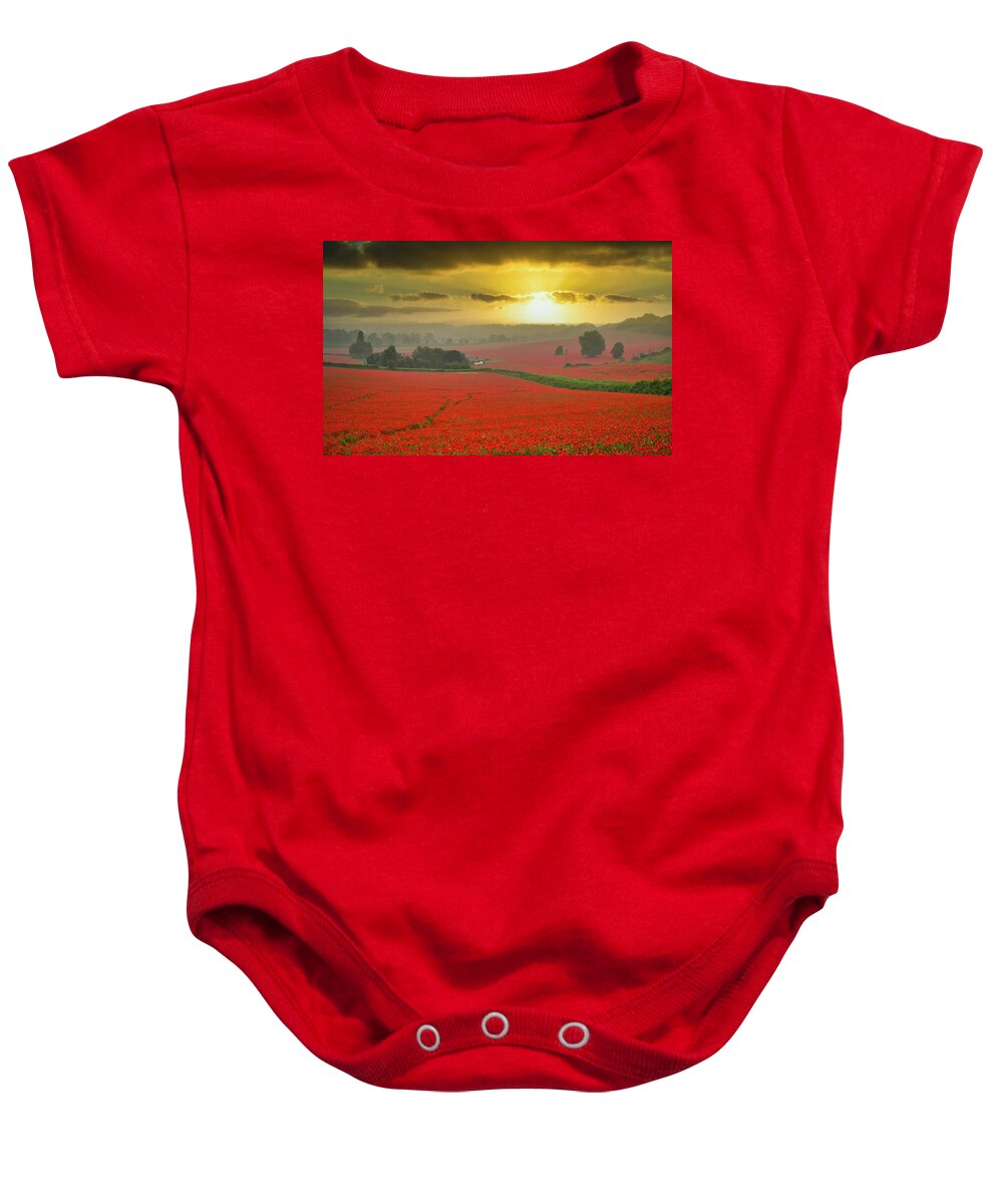 Landscape Baby Onesie featuring the photograph Red valley by Remigiusz MARCZAK