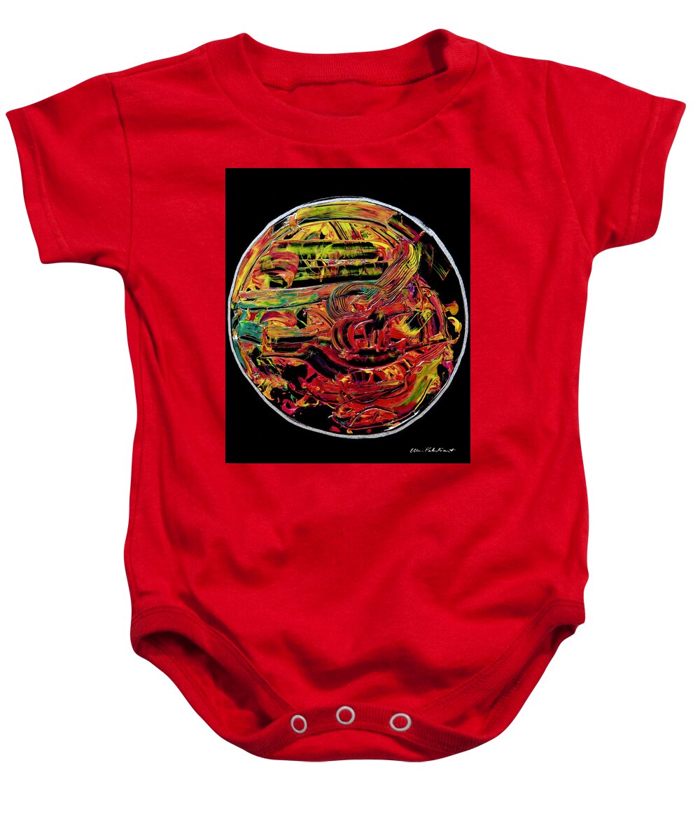 Wall Art Baby Onesie featuring the painting Sailing Through The Stratosphere by Ellen Palestrant