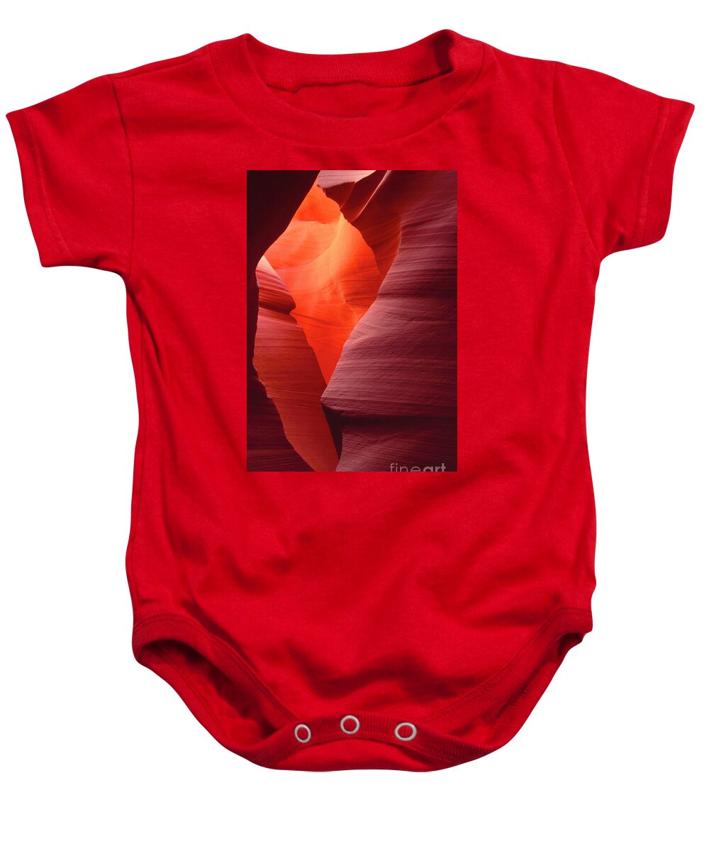 Dave Welling Baby Onesie featuring the photograph Sandstone Abstract Lower Antelope Slot Canyon Arizona by Dave Welling