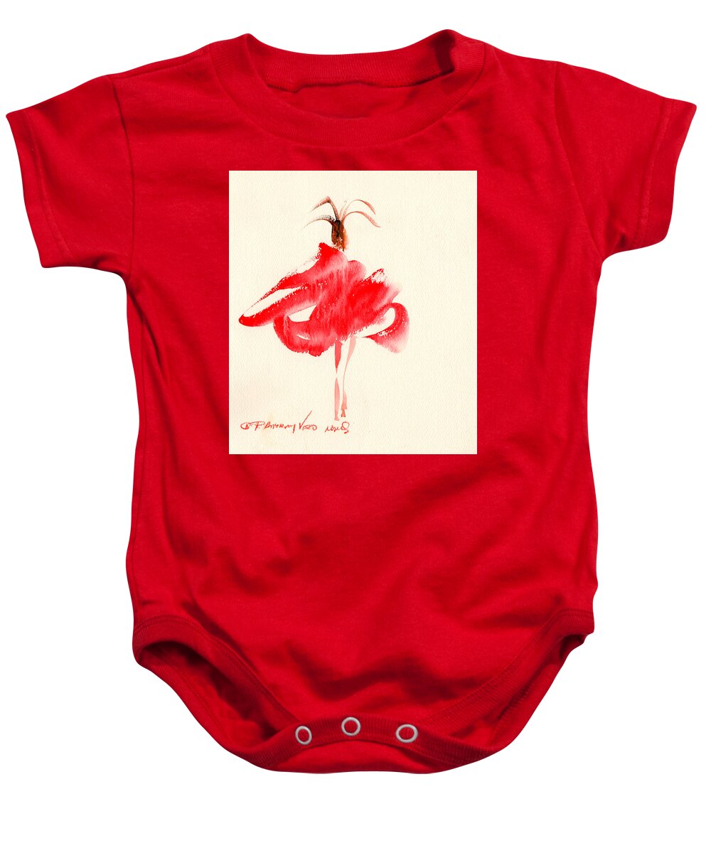Figures Baby Onesie featuring the painting Show Girl by P Anthony Visco