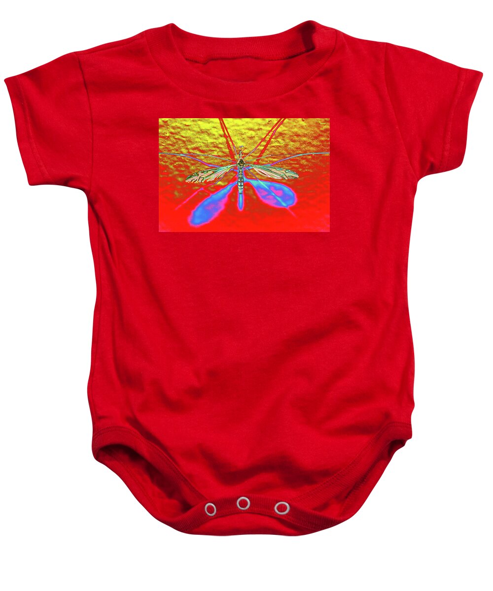 Mosquito Baby Onesie featuring the digital art Stinger by Larry Beat