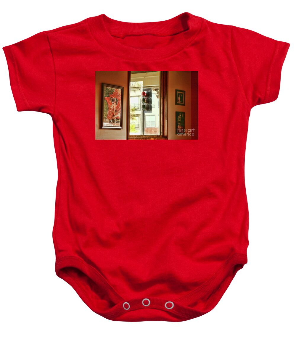 Window Baby Onesie featuring the photograph Stop by Joan Bertucci