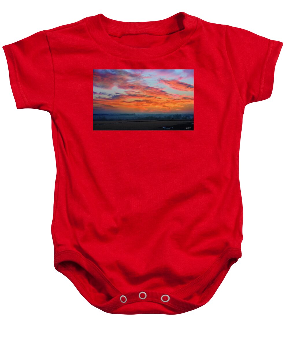 Sunset Baby Onesie featuring the photograph Sunset 2-20-2021 by Rod Seel