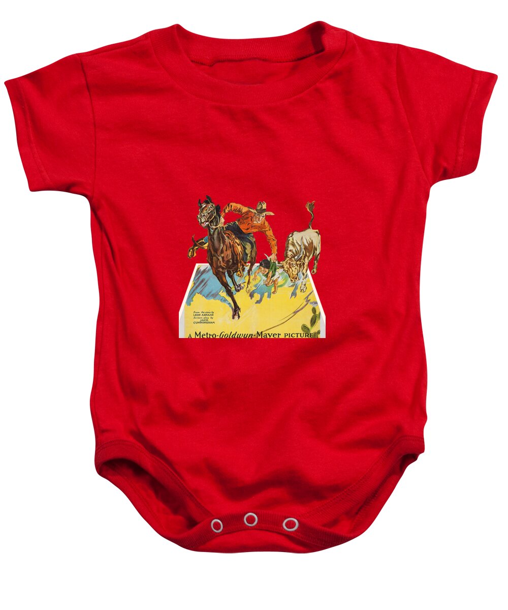 Adventurer Baby Onesie featuring the mixed media ''The Adventurer'', 1928 - 3d movie poster by Movie World Posters