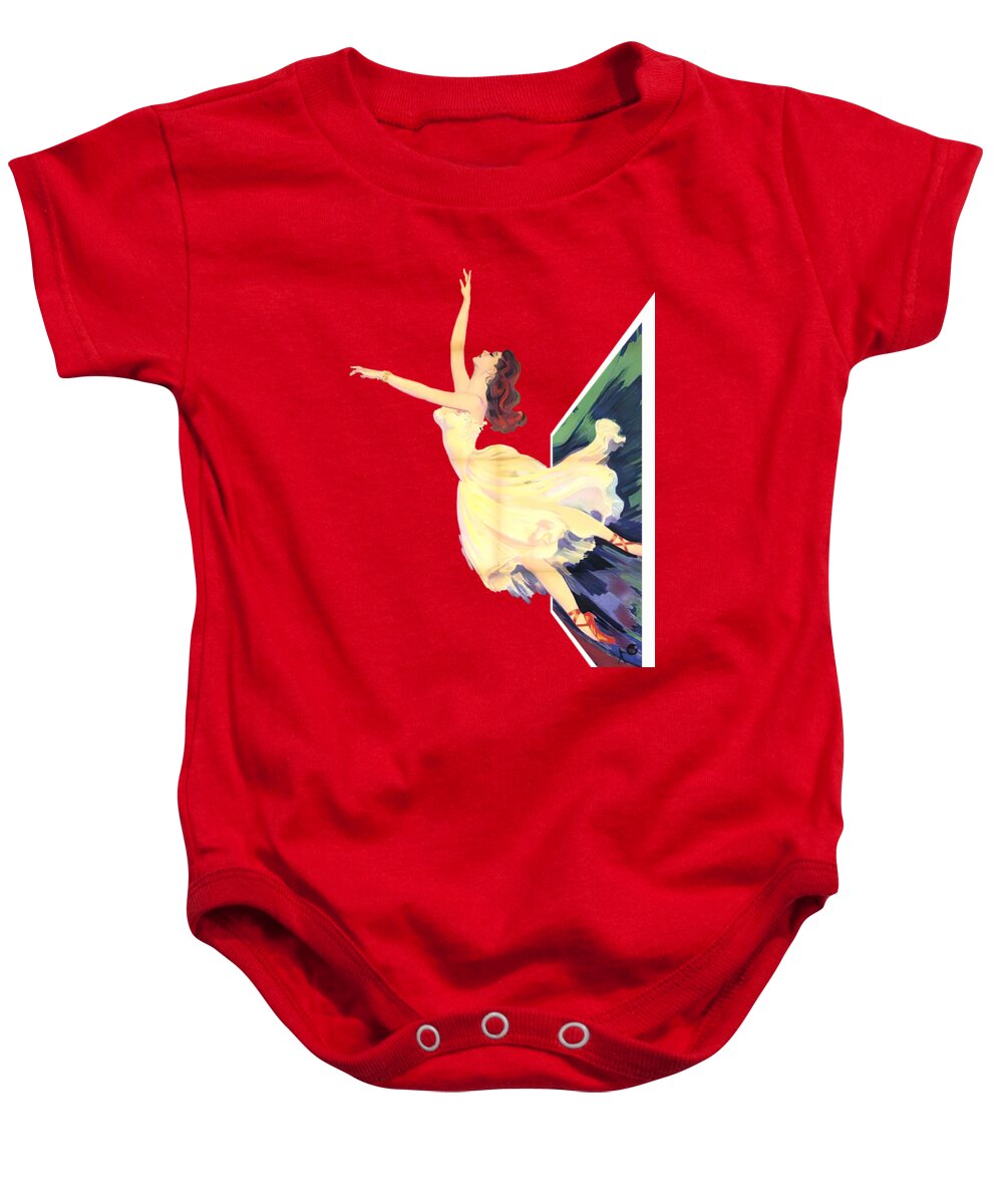 Red Baby Onesie featuring the mixed media ''The Red Shoes'', 1948 - 3d movie poster by Movie World Posters