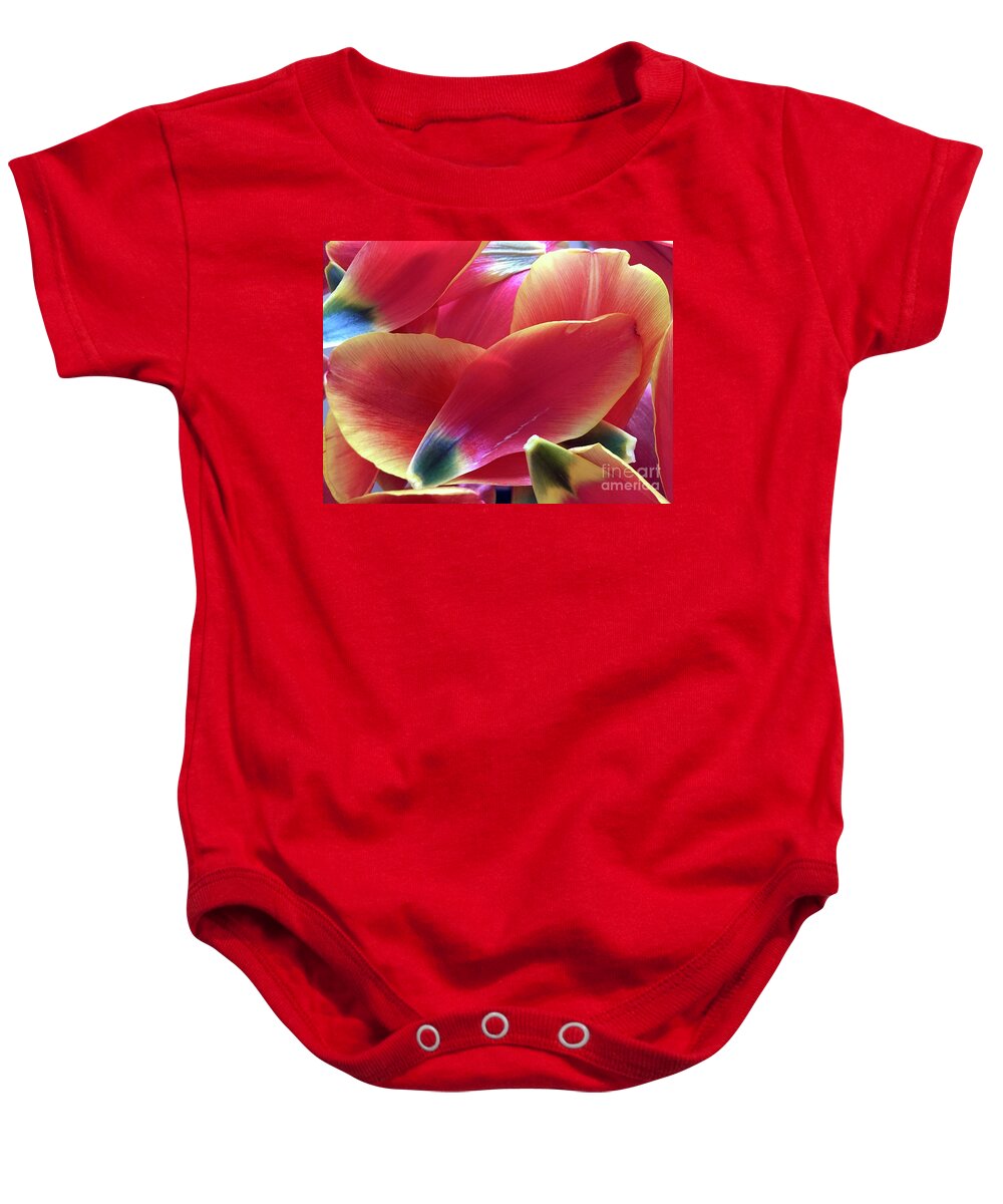 Composition Baby Onesie featuring the photograph Tulip Series 1-2 by J Doyne Miller