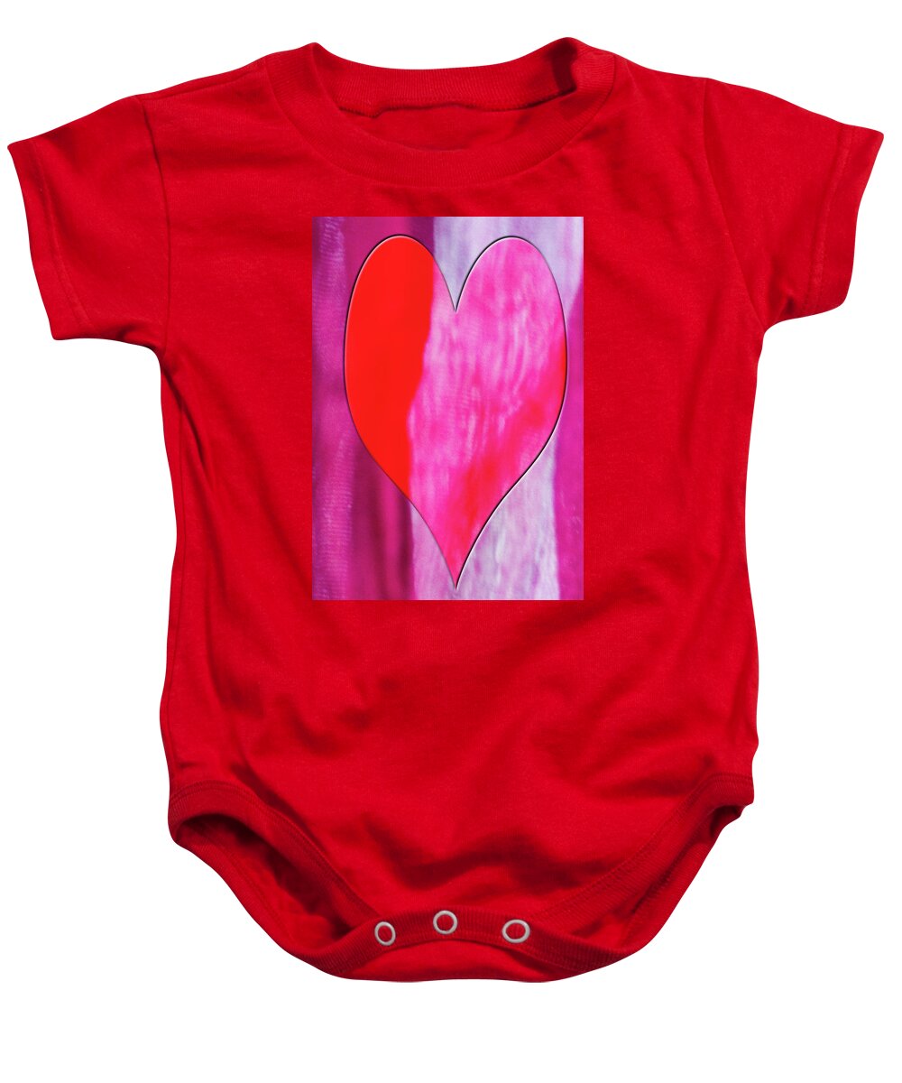Valentines Day Baby Onesie featuring the photograph Valentine Day Heart - Holiday by Marie Jamieson