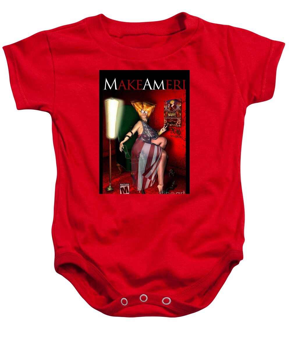 Wooden Books Baby Onesie featuring the digital art Wooden Books by Bob Winberry