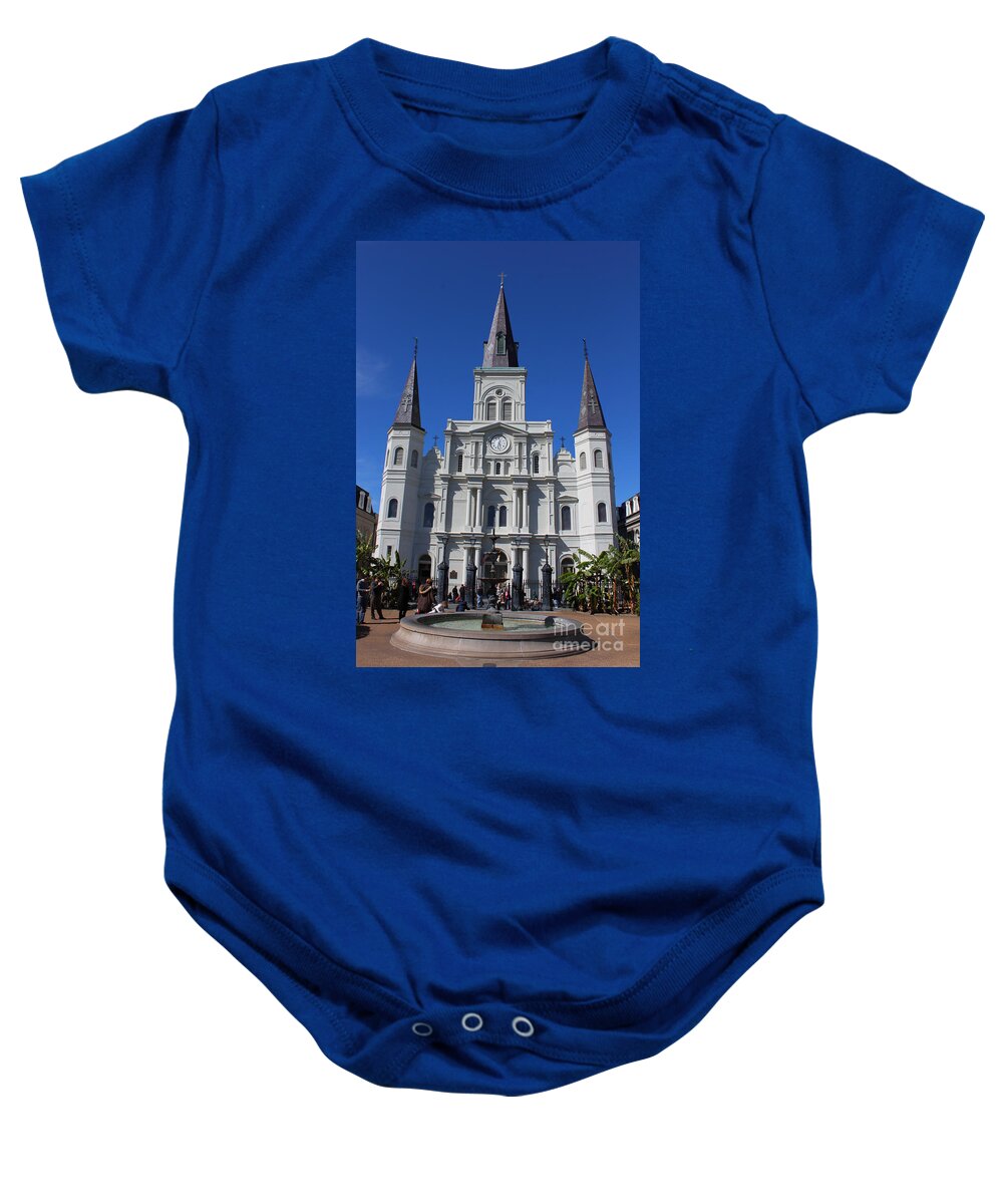 Jackson Square Baby Onesie featuring the photograph Jackson Square #1 by Bev Conover