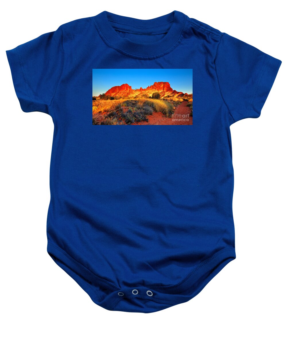 Rainbow Valley Central Australia Landscape Outback Australian Baby Onesie featuring the photograph Rainbow Valley #1 by Bill Robinson