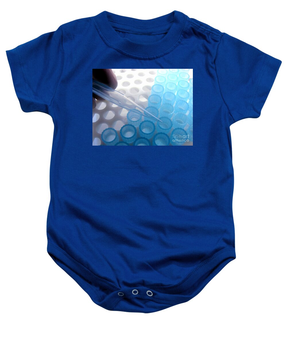 Lab Baby Onesie featuring the photograph Laboratory Equipment in Science Research Lab by Science Research Lab By Olivier Le Queinec