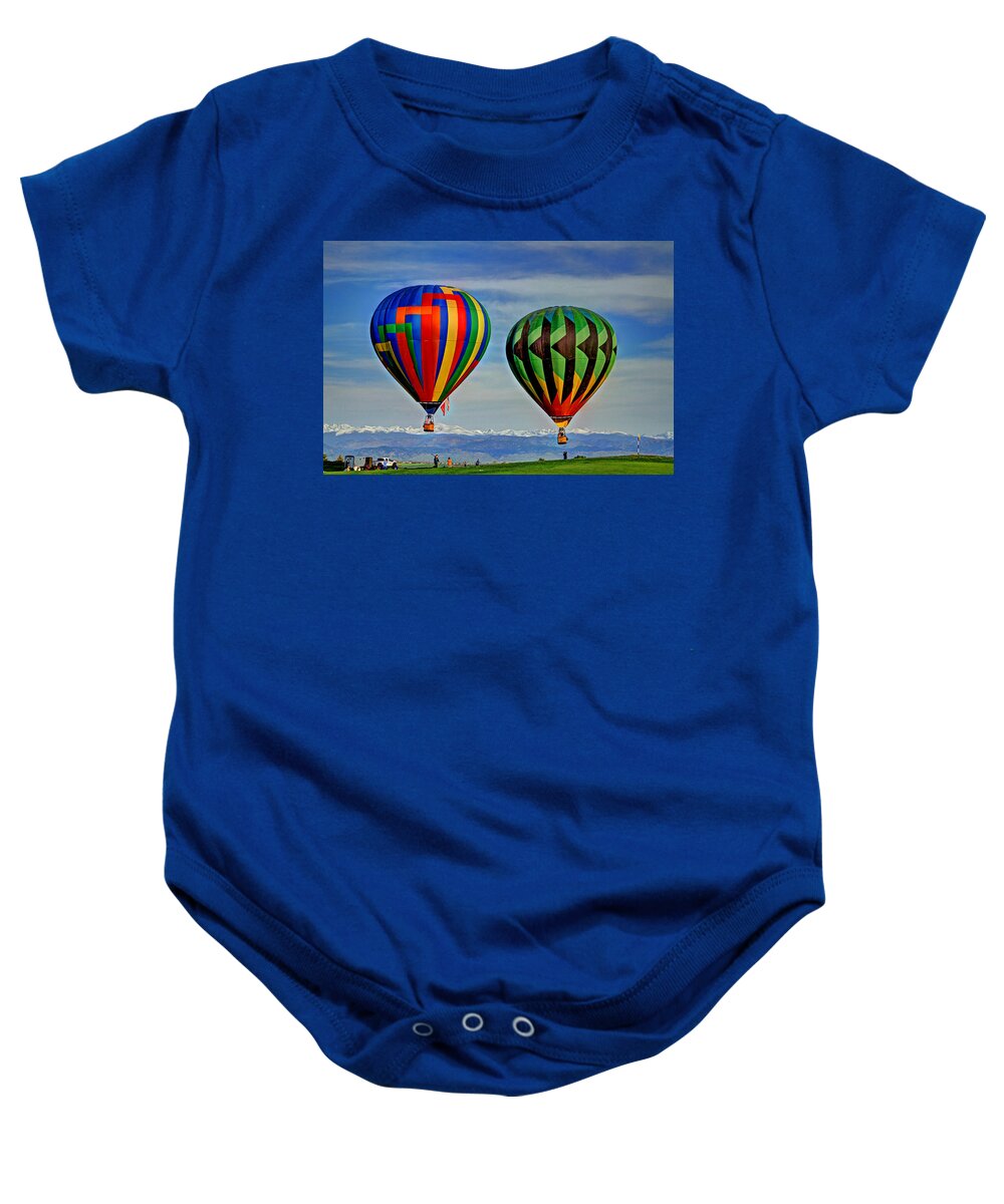  Baby Onesie featuring the photograph 2 Balloons by Scott Mahon