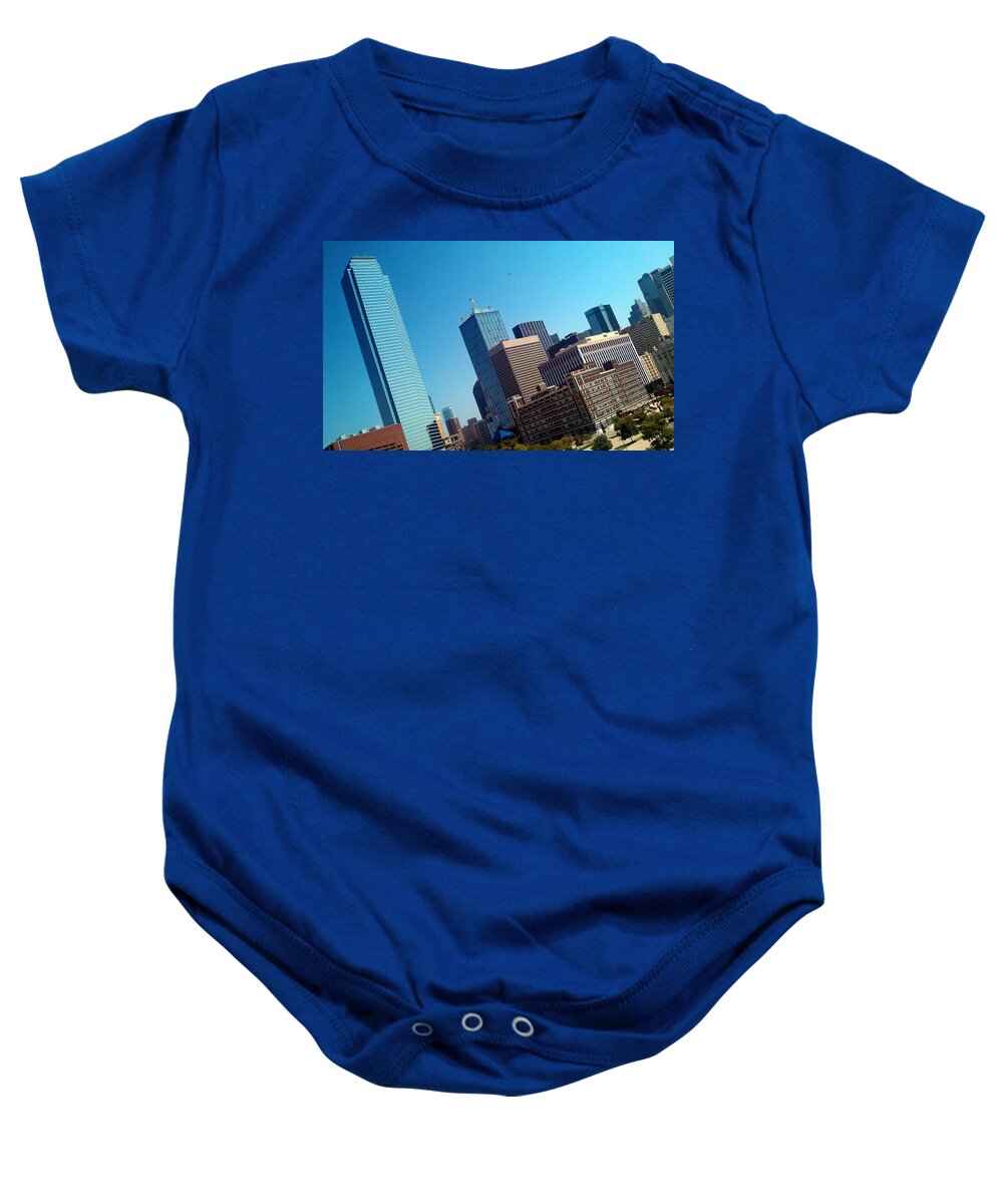 Dallas Baby Onesie featuring the photograph Omni Infinity Pool View #1 by Kenny Glover