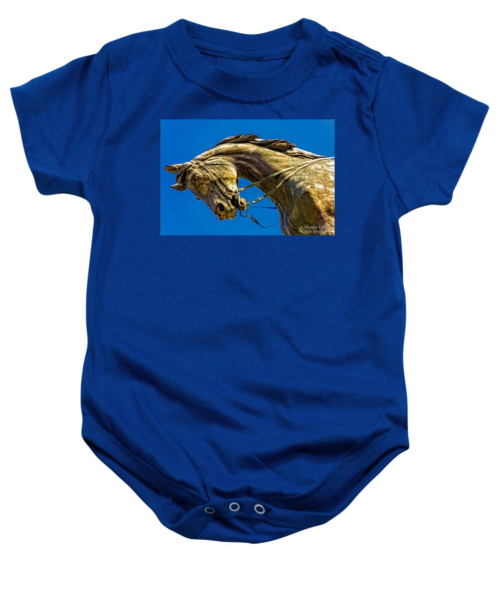 Horse Baby Onesie featuring the photograph Andrew Jackson's Horse by Christopher Holmes