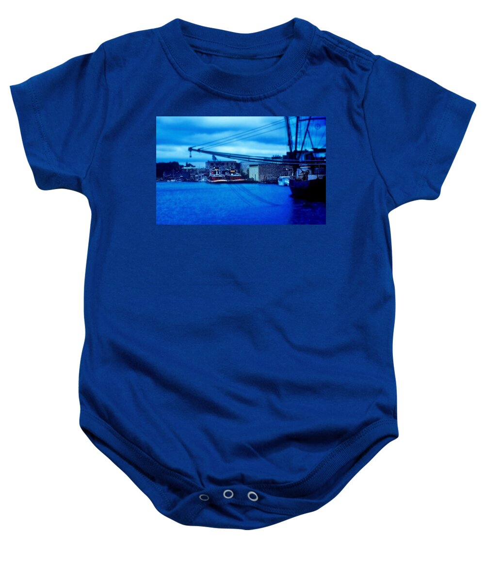 Fine Art Baby Onesie featuring the photograph Blue Harbor by Rodney Lee Williams