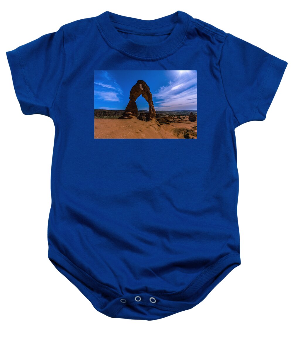 Delicate Arch Baby Onesie featuring the photograph Delicate Arch Image 2 by Jonathan Davison