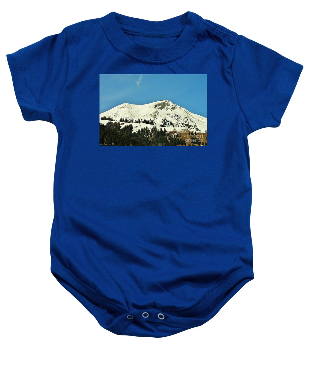 Alps Baby Onesie featuring the photograph Distinctly lines by Felicia Tica