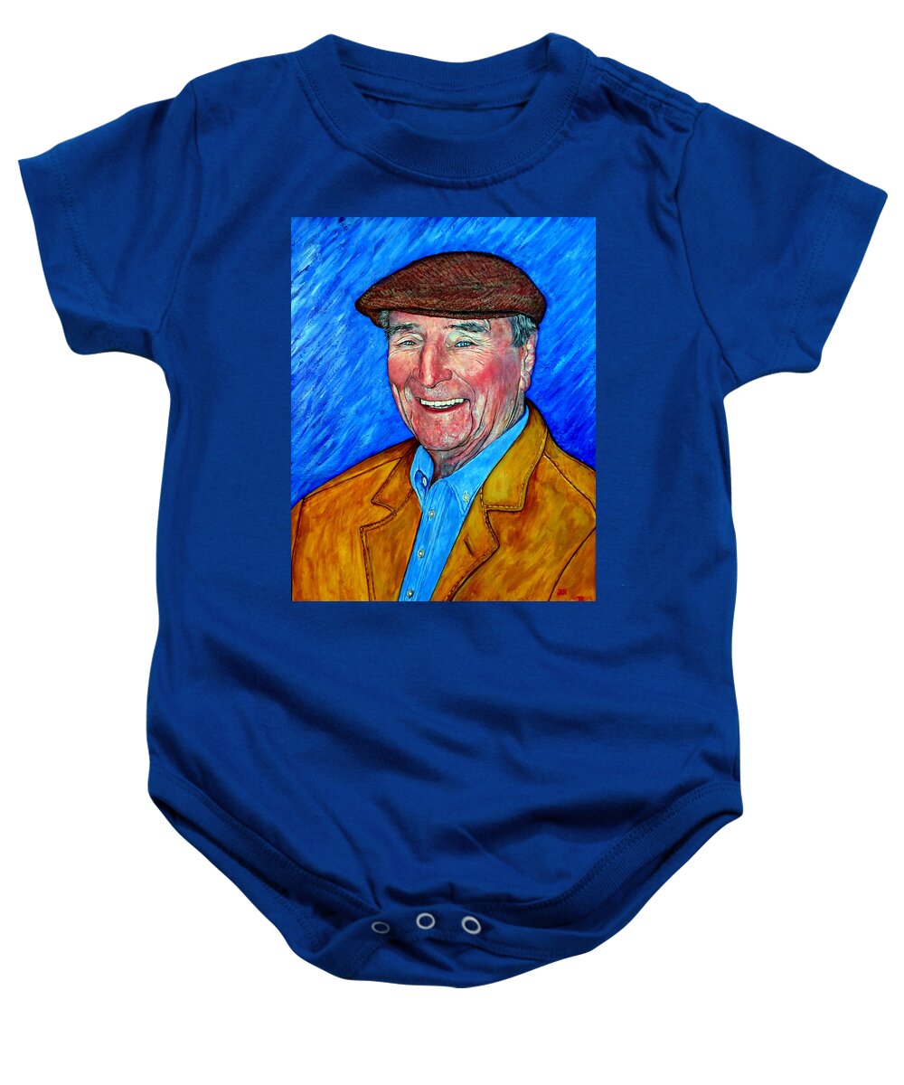 Dr Jim Roderick Baby Onesie featuring the painting Dr James E Roderick by Tom Roderick