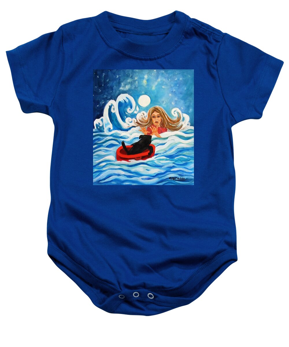 Front Baby Onesie featuring the painting Front Cover by Carol Allen Anfinsen