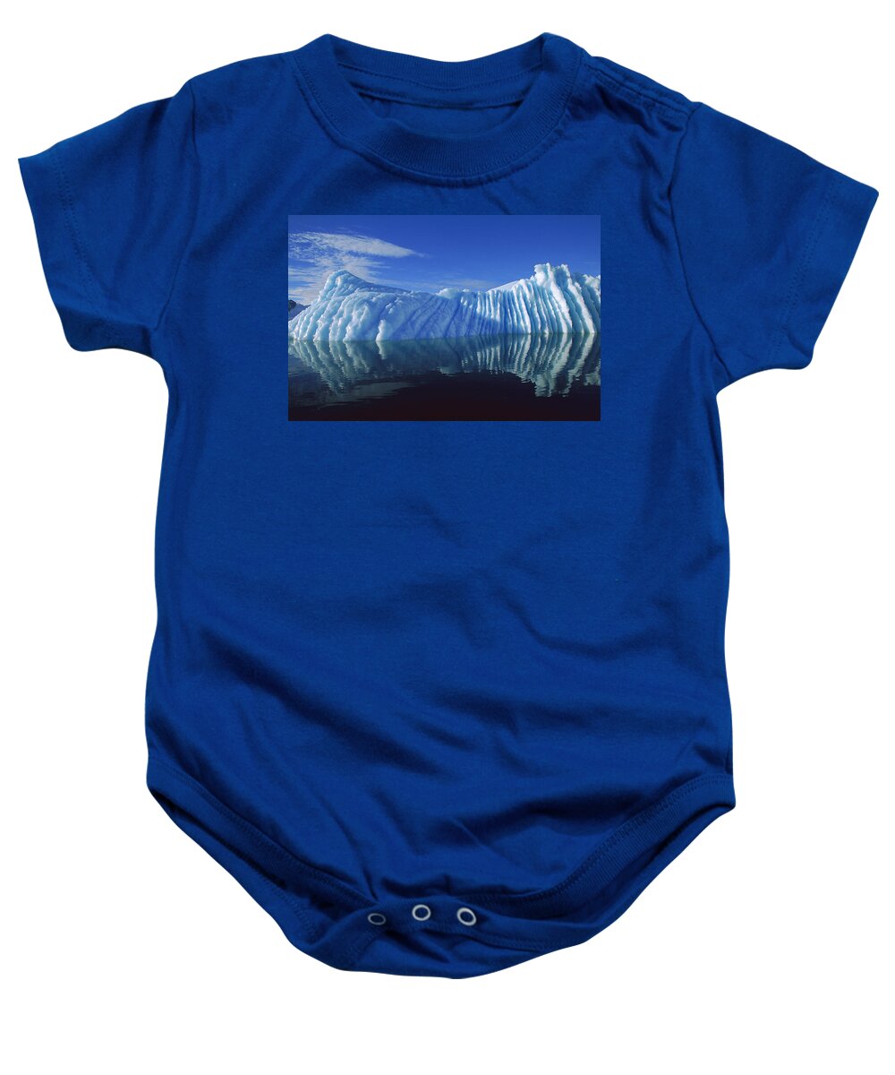 Feb0514 Baby Onesie featuring the photograph Iceberg Reflection Paradise Bay by Colin Monteath