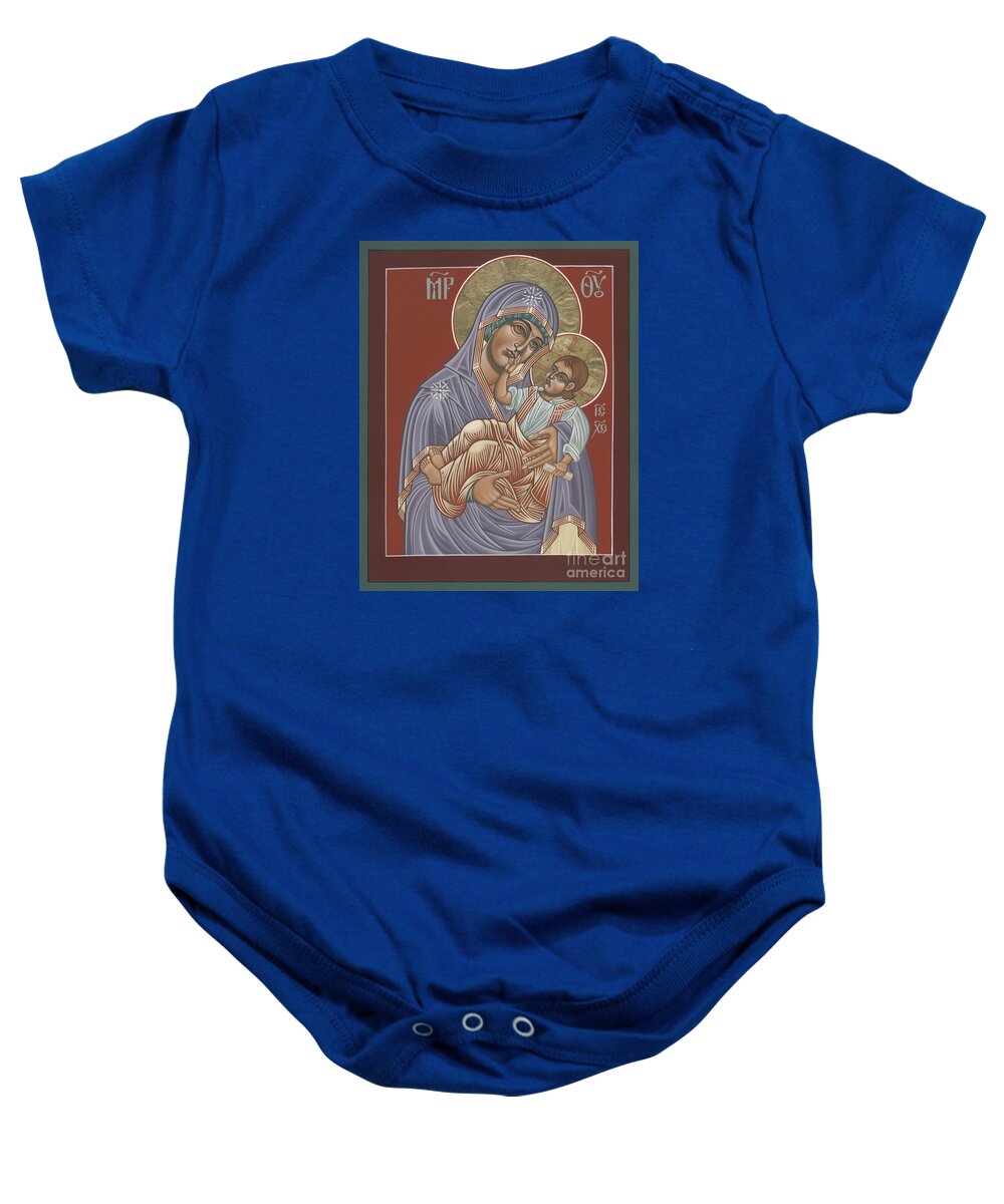 Father Bill Baby Onesie featuring the painting Murom Icon of the Mother of God 230 by William Hart McNichols