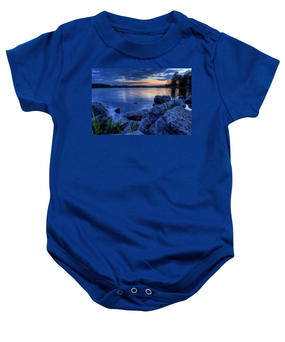 Ohio Baby Onesie featuring the photograph Ohio Spring Sunset by David Dufresne