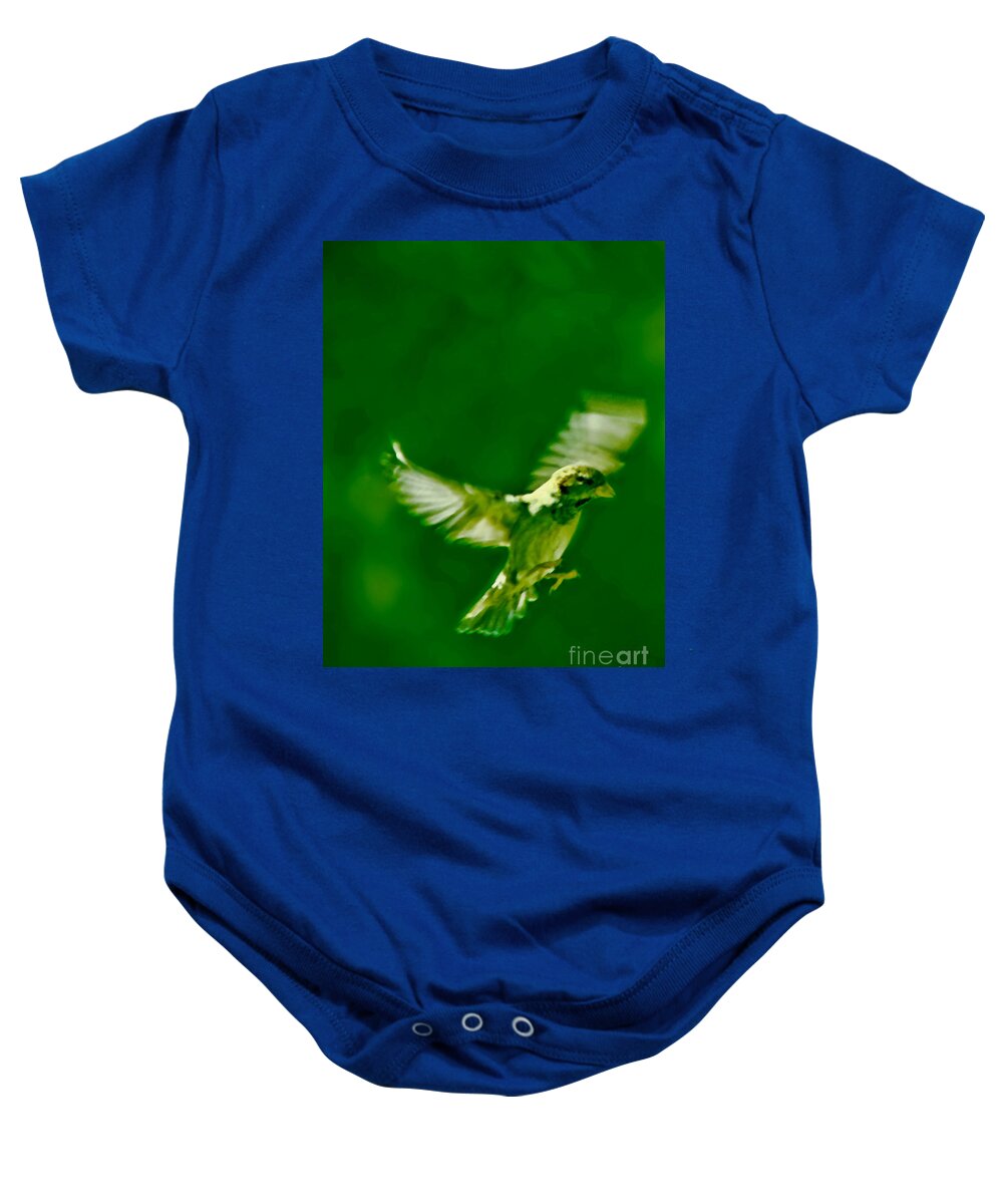 Bird Baby Onesie featuring the photograph On the wings of a Bird by Carol F Austin