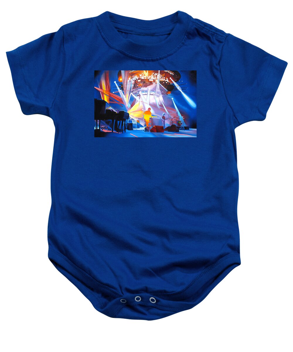 Phish Baby Onesie featuring the painting Phish-In Deep Space by Joshua Morton