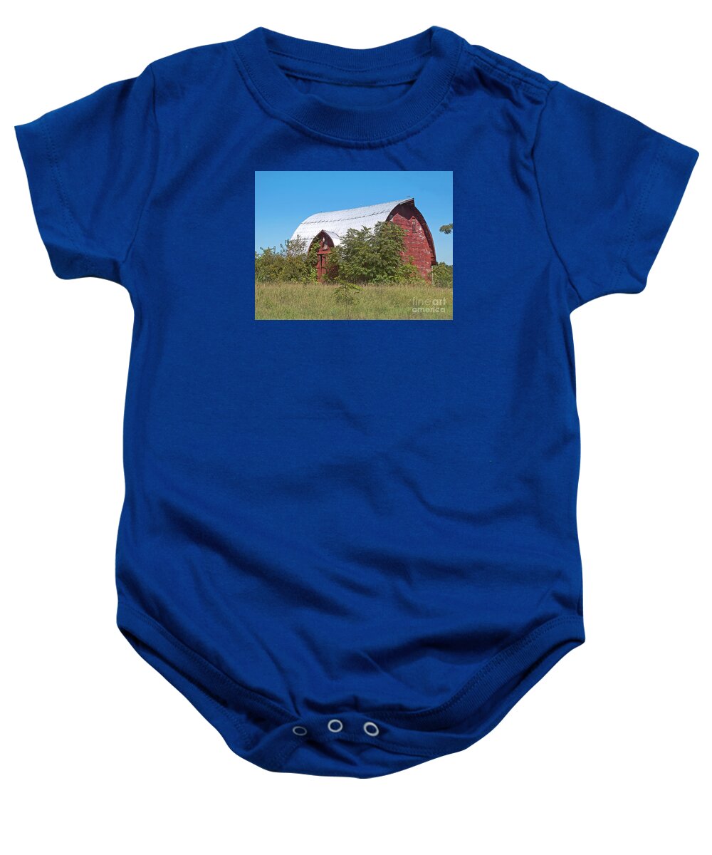 Barn Baby Onesie featuring the photograph Ramshackle Beauty by Ann Horn